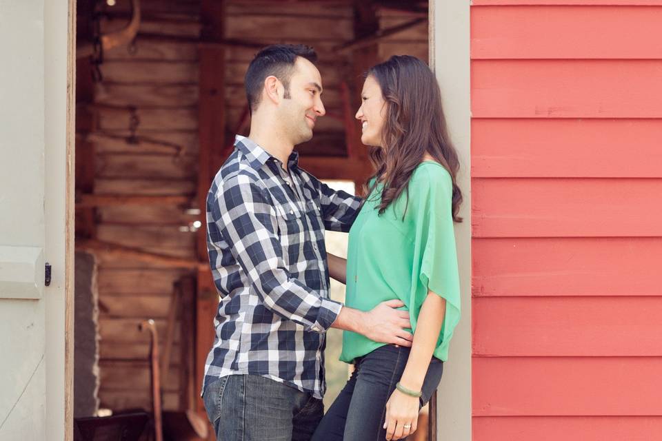 Engagement photos in our folklife park