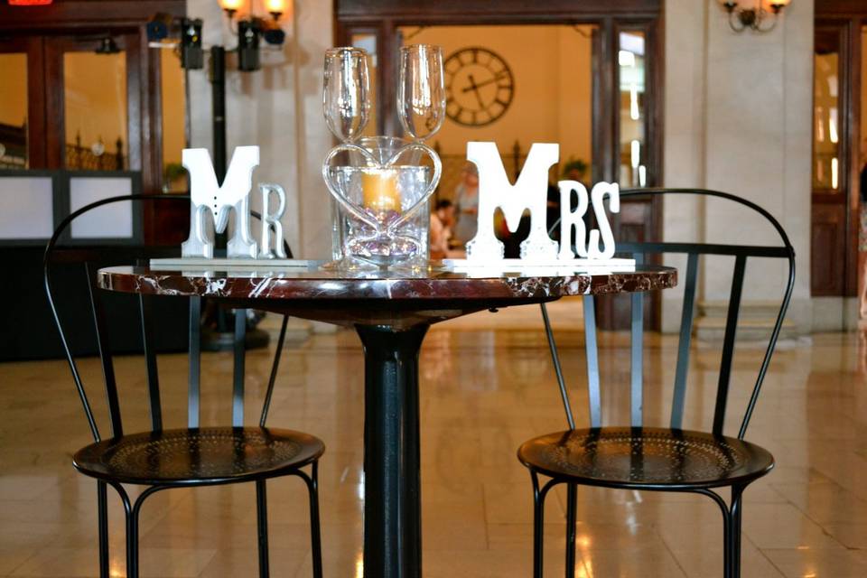 Mr. and Mrs. Table.
Main Street Train Station.