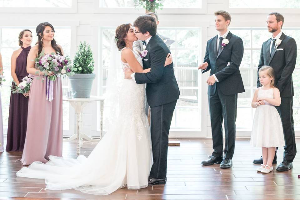 1st kiss as husband and wife
