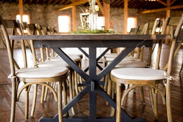 Farm Tables and X-Back Chair