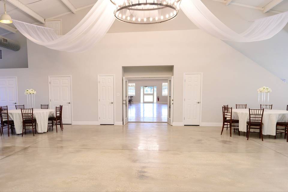 Separate reception/cocktail