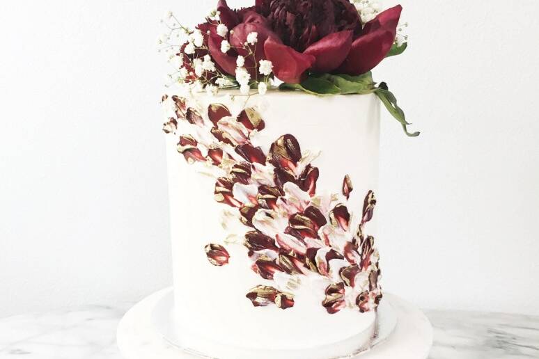 Painted Wedding Cake