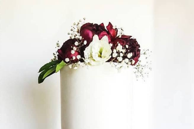 Burgundy Wedding Cake