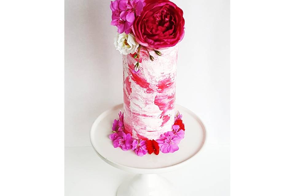 Painted Wedding Cake