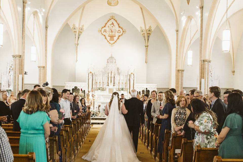 Down the aisle