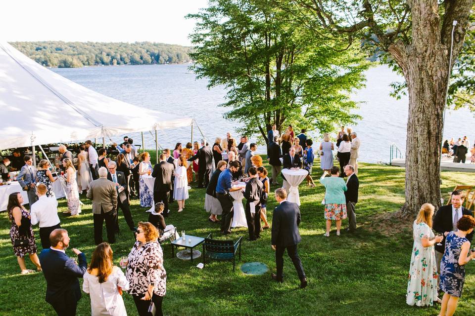 Poconos backyard wedding