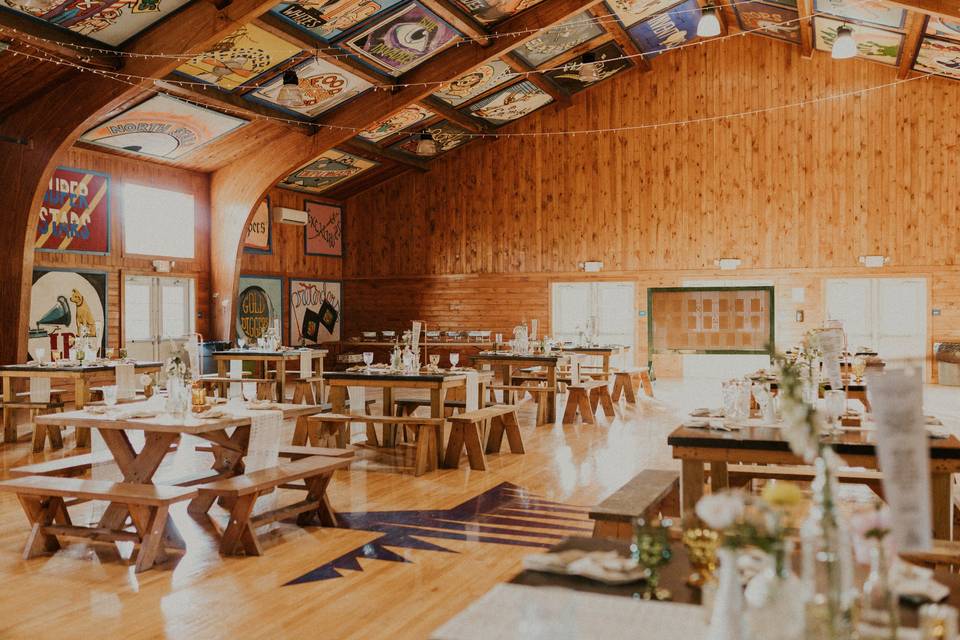 Poconos summer camp wedding