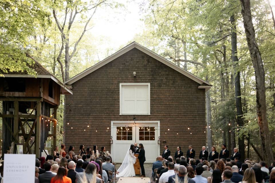 Outdoor wedding ceremony