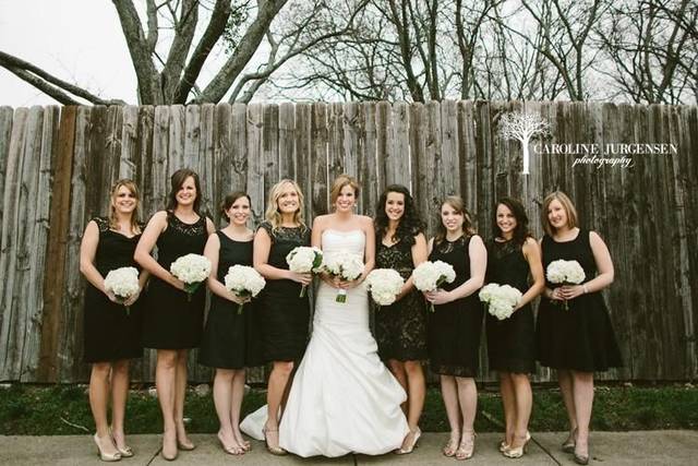 Bride and bridesmaid