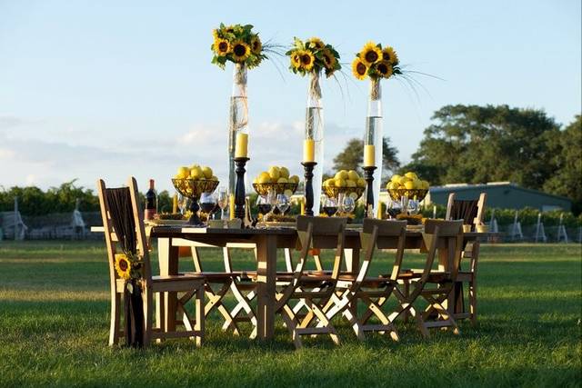 Outdoor reception area