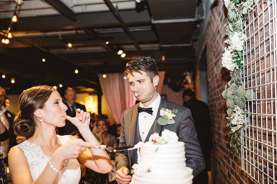 Cutting the cake