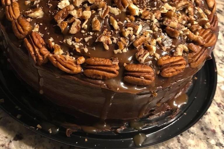 Chocolate Pecan Layer Cake