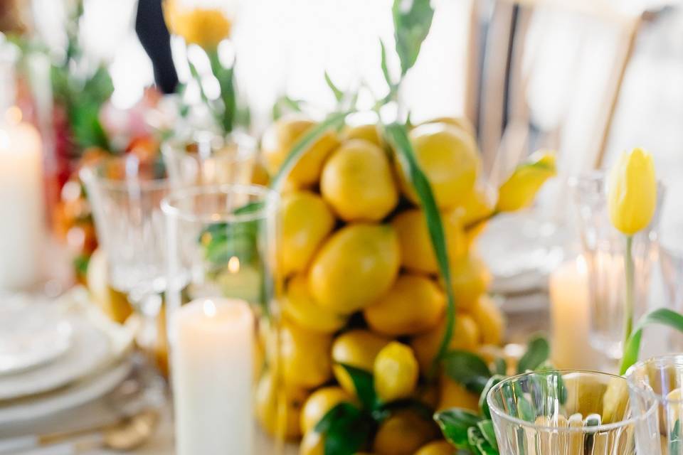 Tablescapes sunset theme