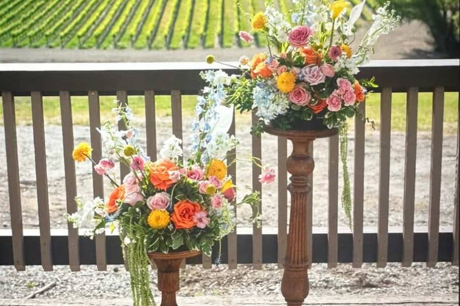 Colorful centerpieces