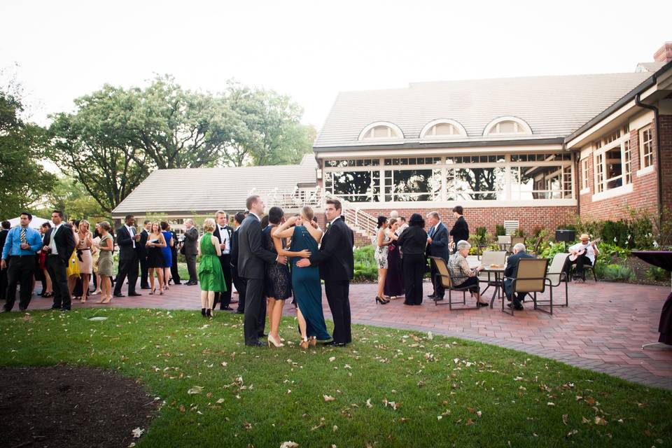 Outdoor wedding and reception