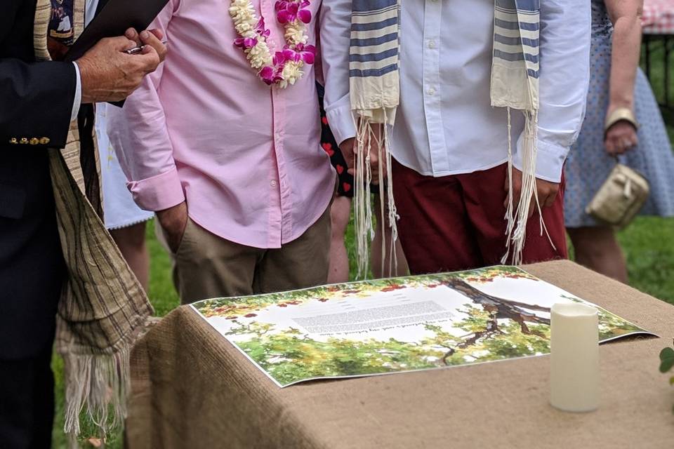 Signing the Ketubah