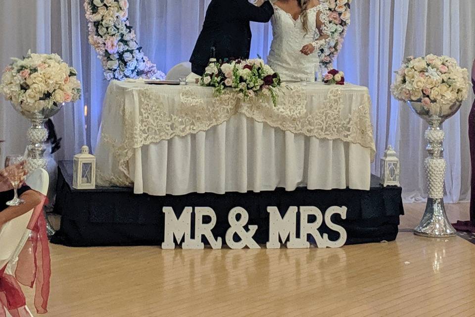 1st Toast as Husband and Wife