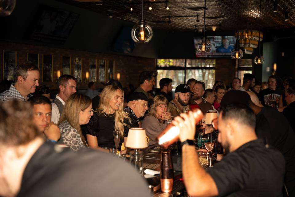 Seated and Standing Bar Area