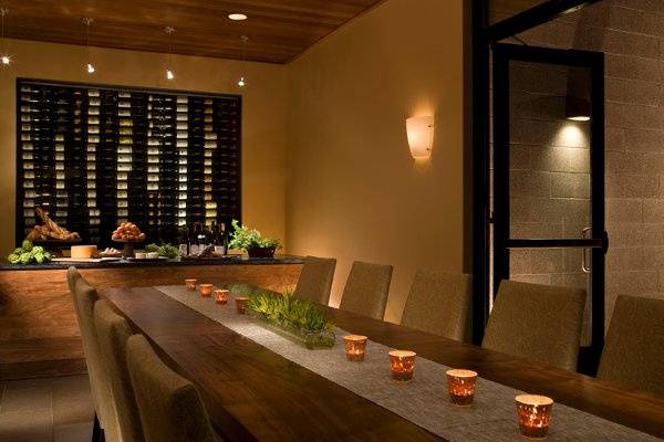 Interior private dining room wine