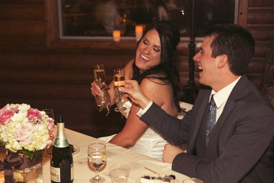 Couple making a toast