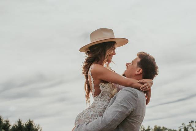 A happy moment at the Mettert wedding