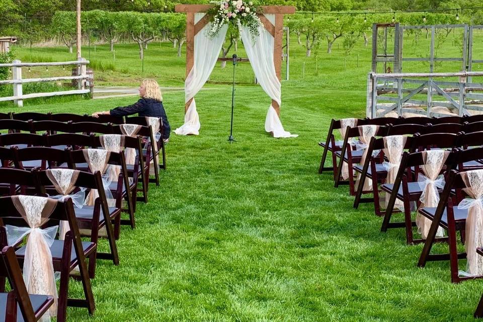 Ceremony on the lawn
