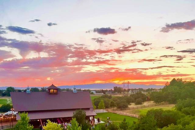 Sunset over the farm
