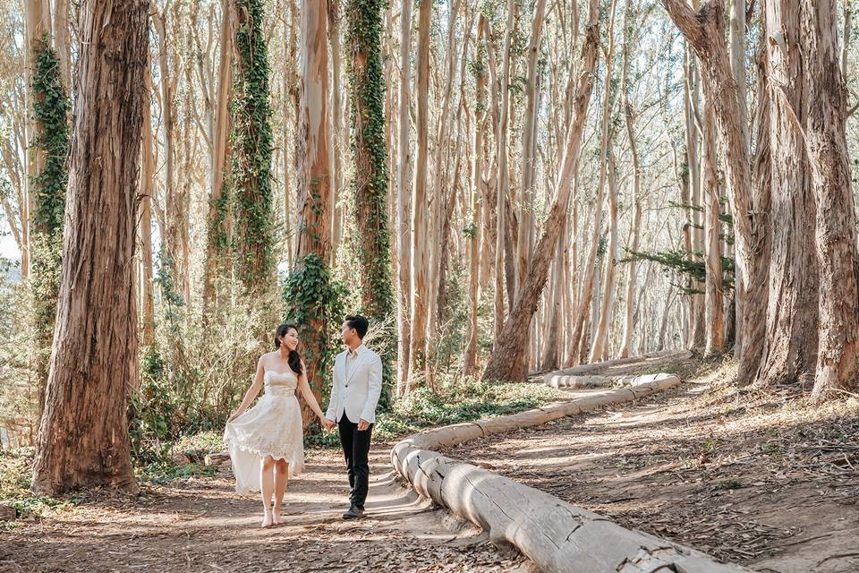 Wedding Photos in a forest