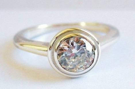 Bezel Set Diamond Ring