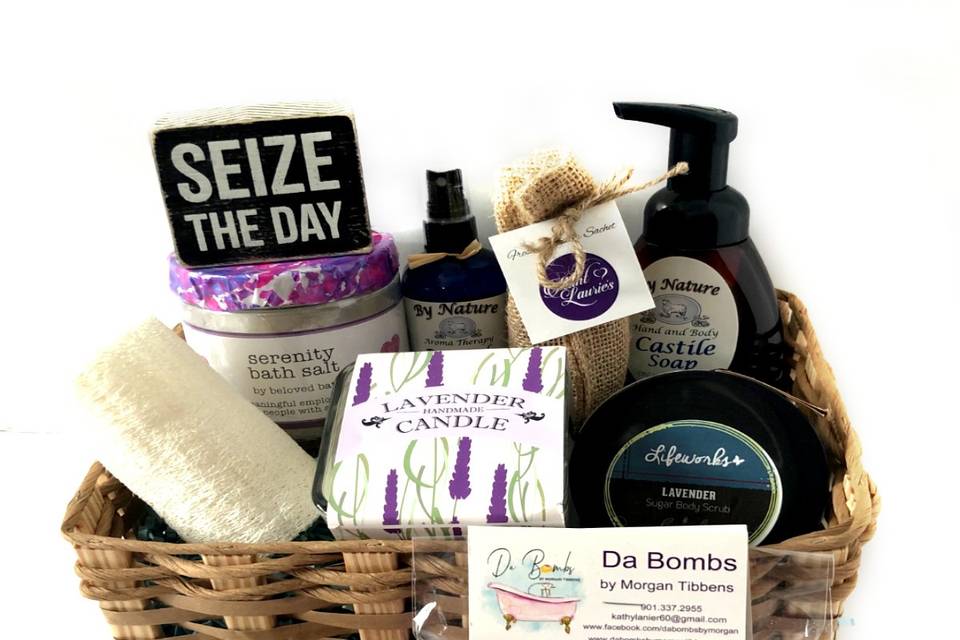 Bridesmaid spa gift baskets