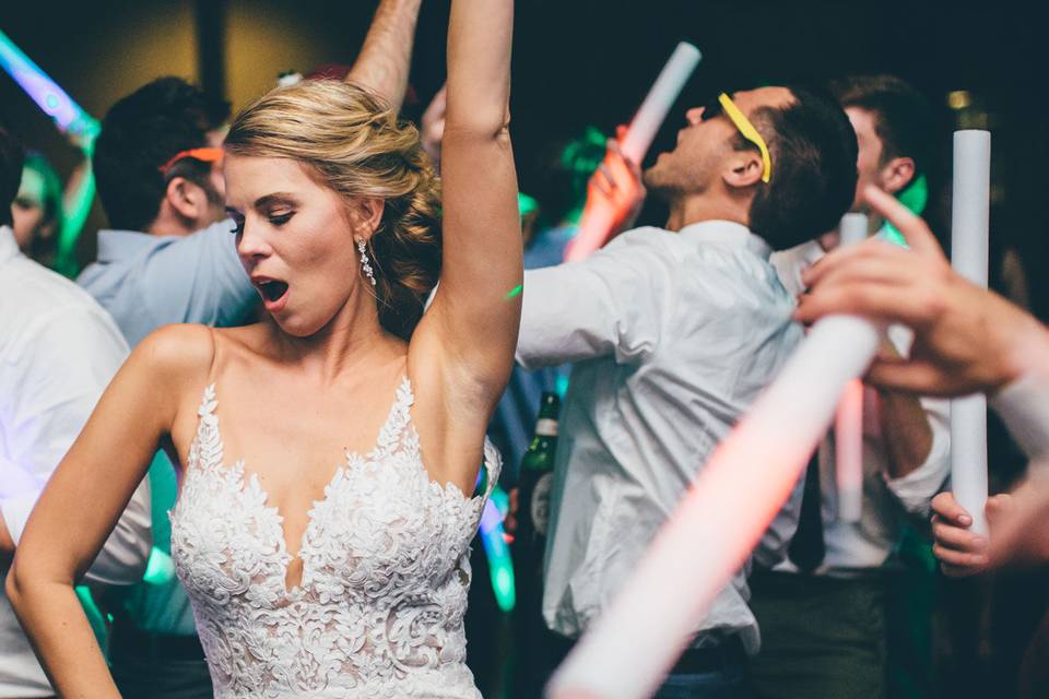 Bride dancing