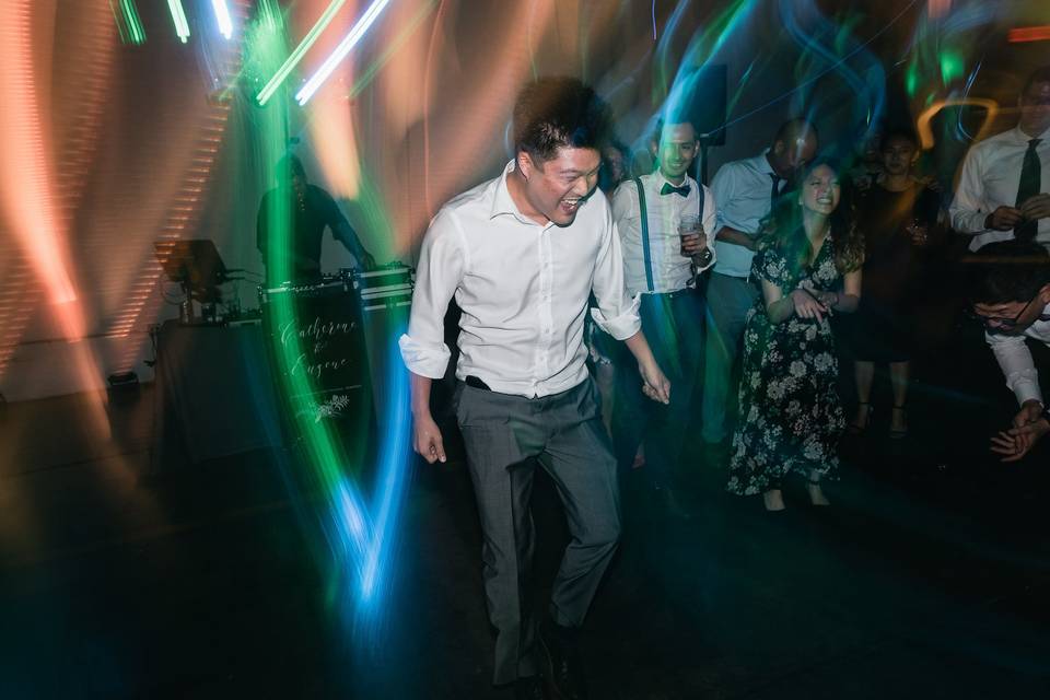 Groom dancing