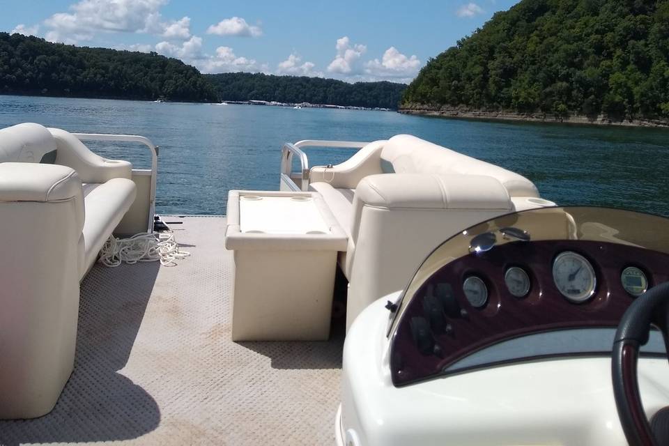 We can go anywhere on the lake for a beautiful wedding  ceremony!