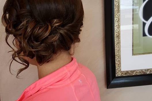 Wavy updo