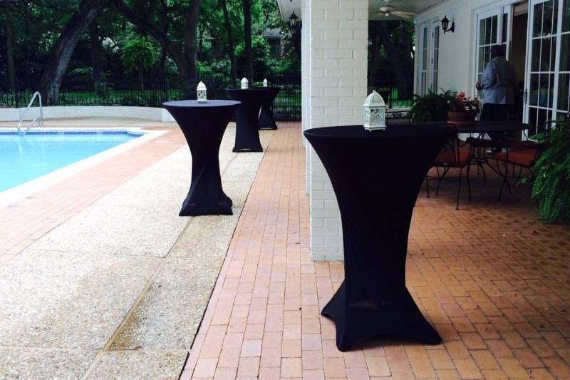 Spandex Cocktail Tablecloths add an elegant touch to any event
