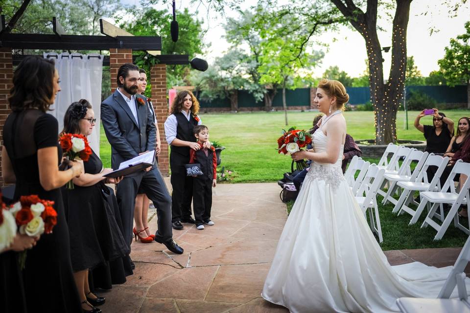 Arrival of the bride