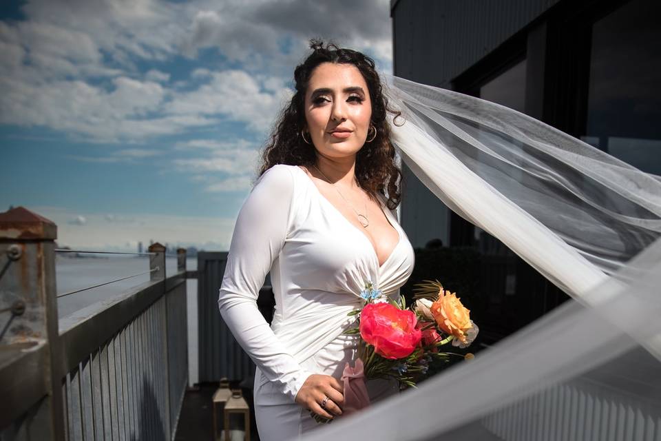 Bride on Terrace