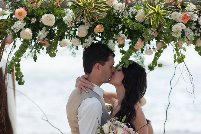 The bride and groom