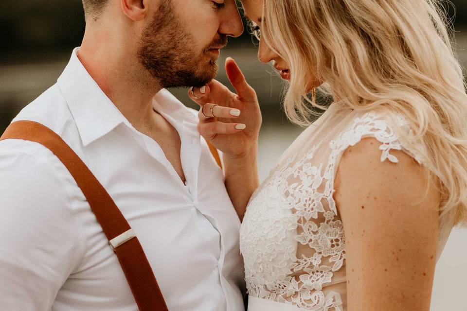 Close up couple portrait