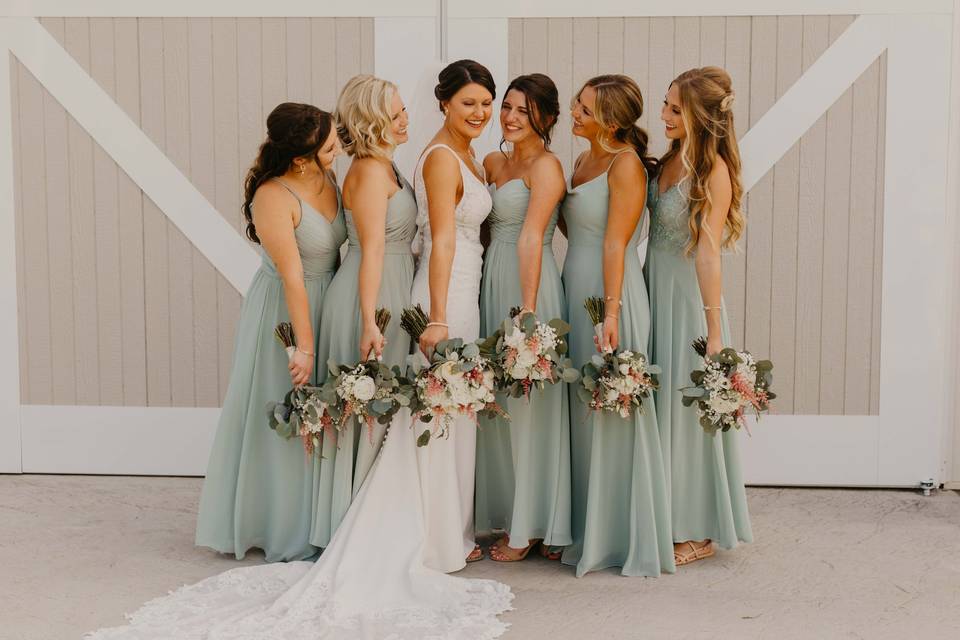 Bride with Bridesmaids