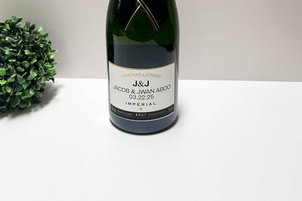 Personalized Champagne bottle