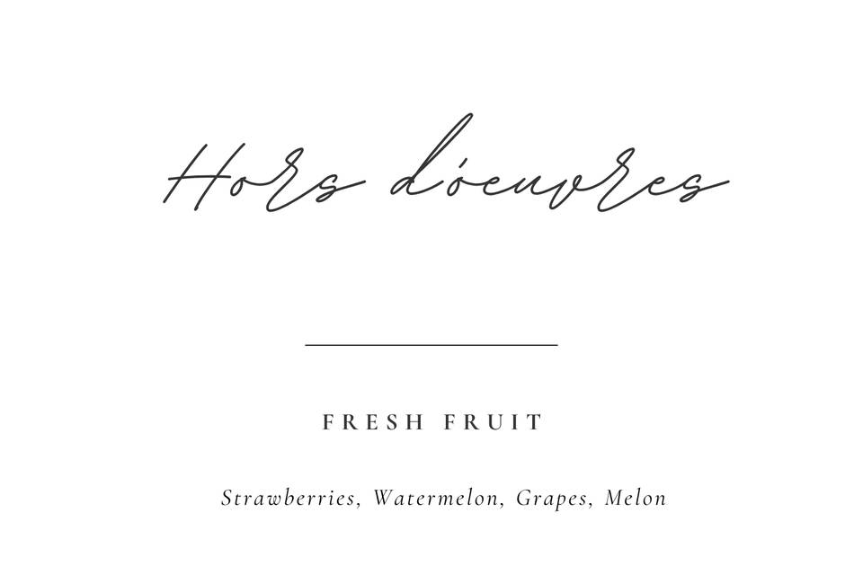 Salon Menu