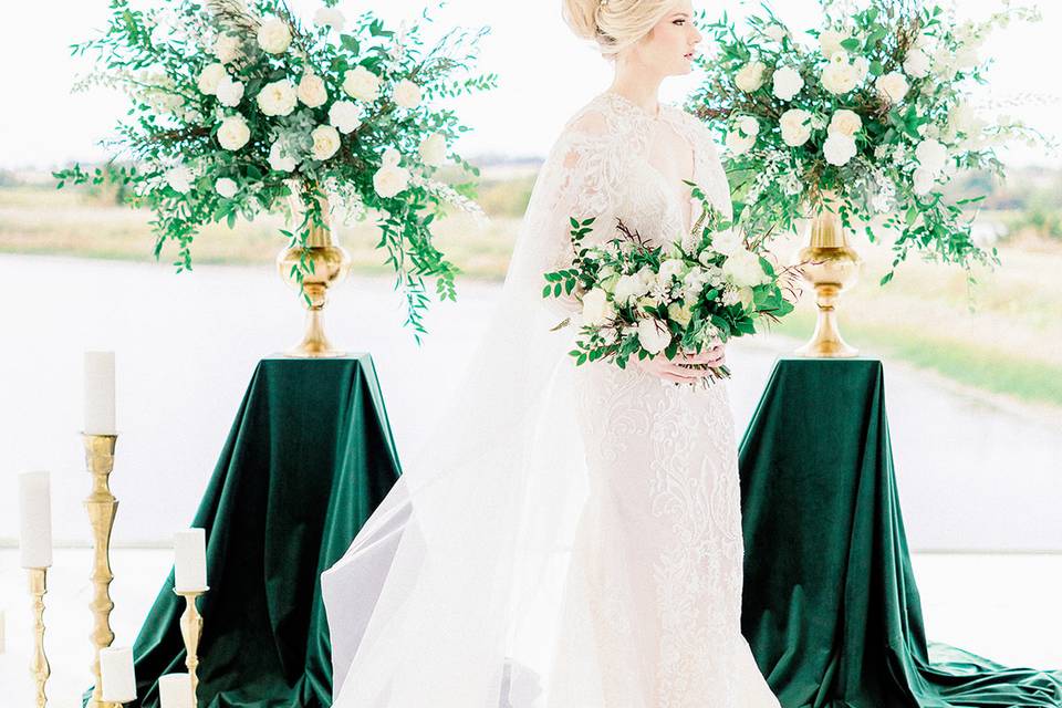 Hunter/ Emerald Green Wedding