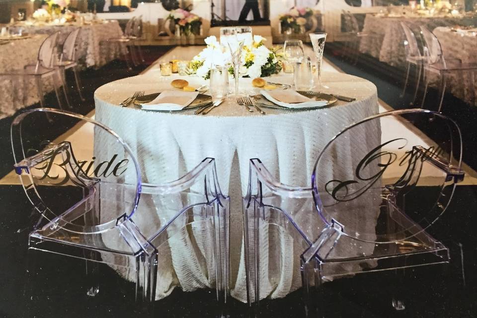 Bride & Groom Ghost Chairs