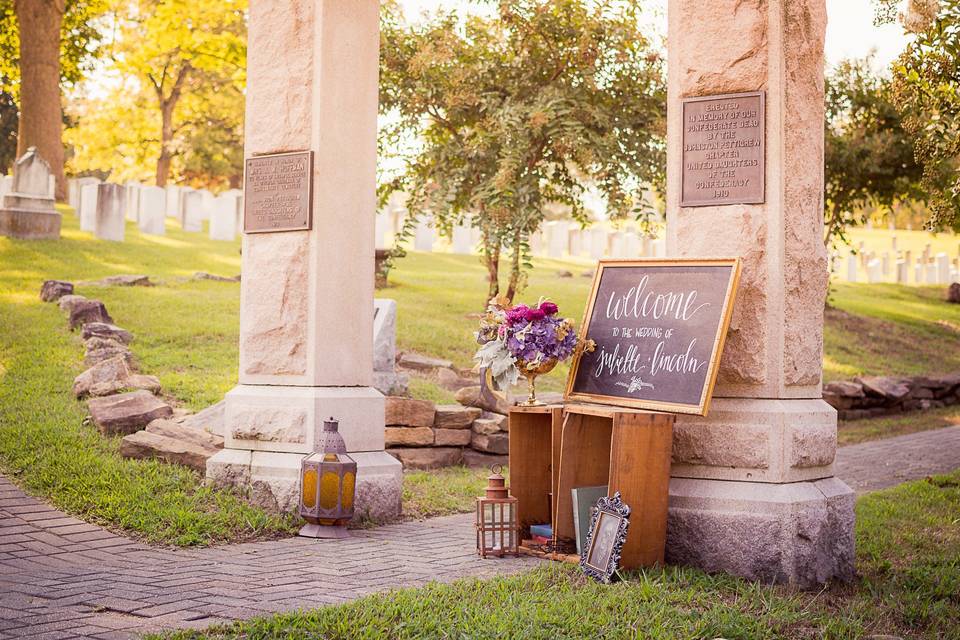 Featured in Borrowed & Blue - Edgy Elegance Styled Photoshoot by Ashley Vause Events (http://www.ashleyvauseevents.com/) in the Historic Oakwood Cemetery. Photos provided by Rose Trail Images (http://rosetrailimages.pictures/). Flowers by Fallon's Flowers.