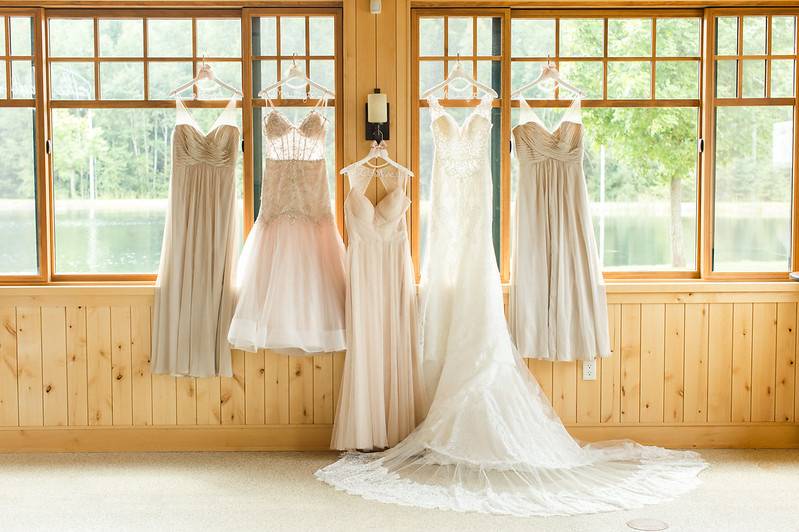 Gowns in Four Seasons Room