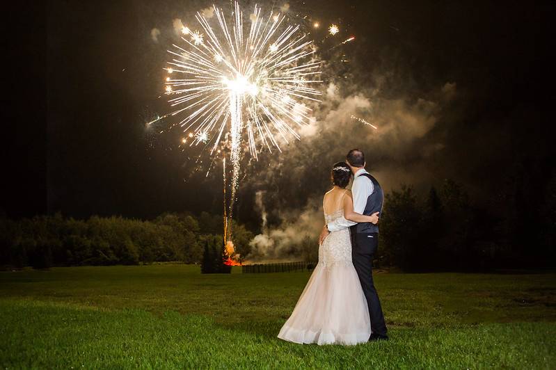Fireworks for newlyweds