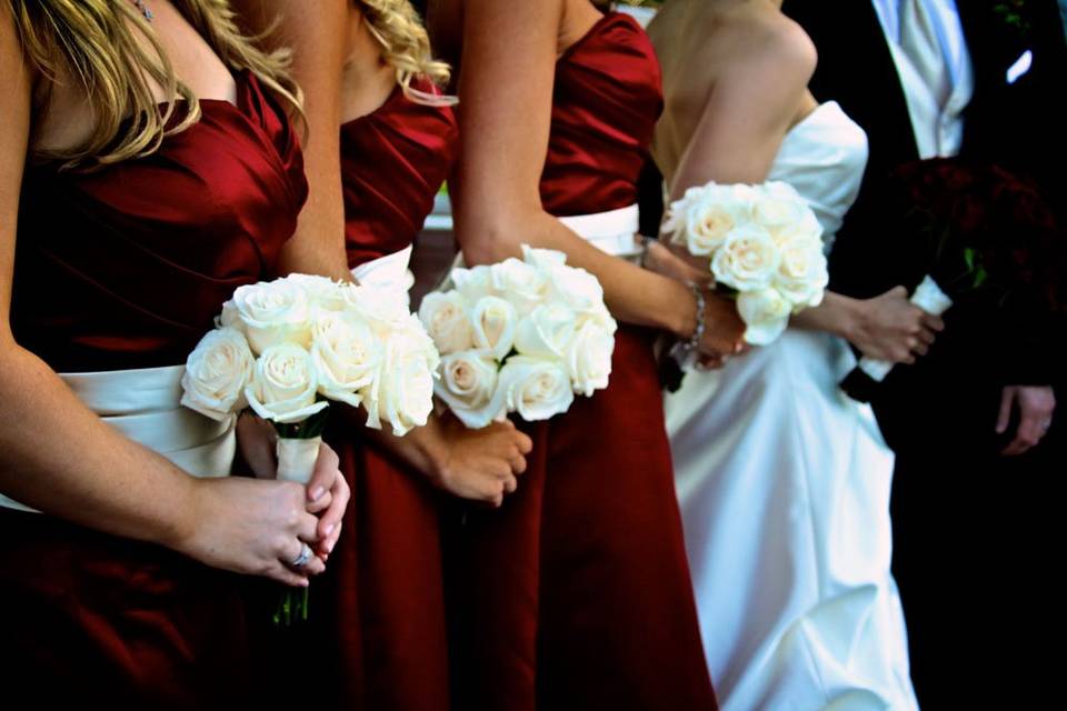 White bouquets