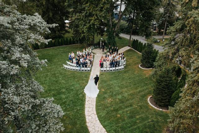 Drone shot wedding