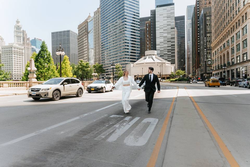 Engagement Chicago downtown